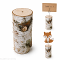 Pieniek 15 cm pień brzozowy z otoworem 40 mm do dekoracji / prac kreatywnych DIY