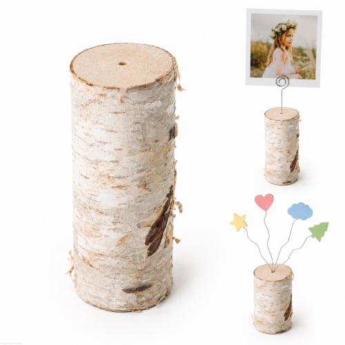Pieniek 20 cm pień brzozowy z otoworem 20 mm do dekoracji / prac kreatywnych DIY