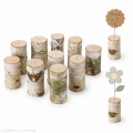 Pieńki brzozowe 10 cm, z otworem do dekoracji / prac kreatywnych DIY - zestaw 10 sztuk 