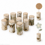 Pieńki brzozowe 10 cm, z otworem do dekoracji / prac kreatywnych DIY - zestaw 10 sztuk 